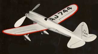 The American Junior A-J 744 was the inspiration for the original Fireball U-Control model by Jim Walker