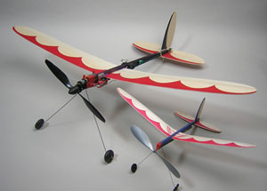 A-J Hornet 2X is a large radio control version of jim walker's rubber powered hornet