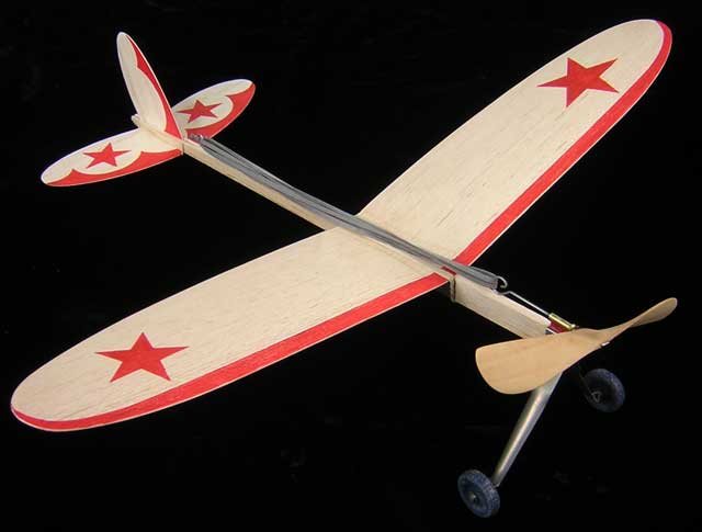 Jim Walker Pursuit from 1932 an American Junior balsa model that was Ready To Fly
