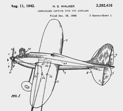 Jim Walker patented the U-Control system of control line flying in 1940.