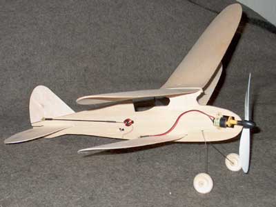 Fireball electric biplane is equiped with radio control