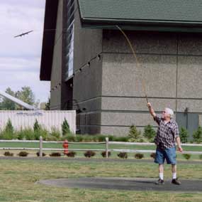 Frank Macy flying a Jim Walker Whip Power model