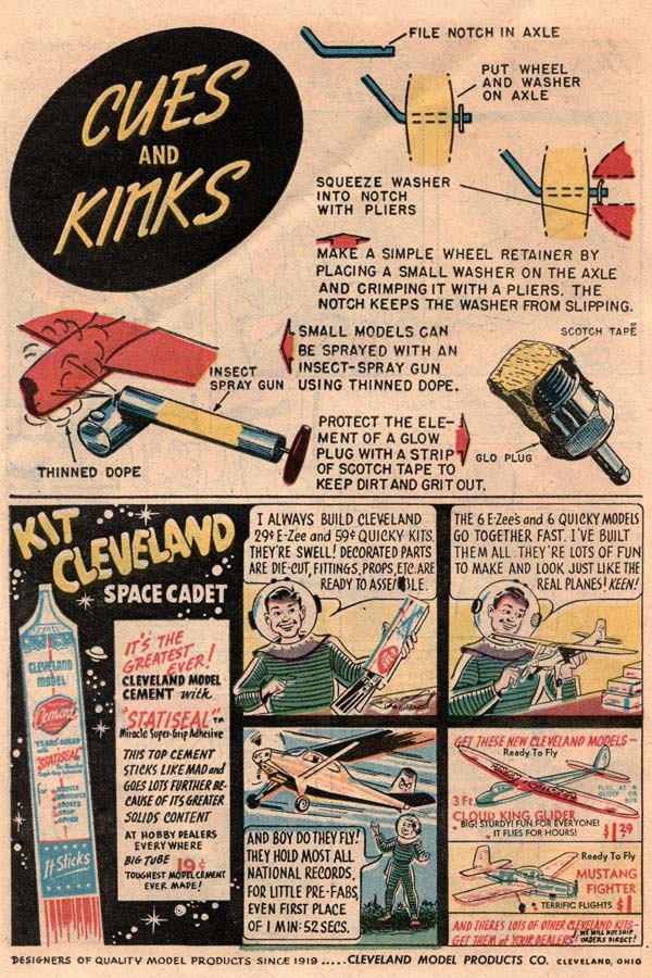 Flying Models comic book from 1954 page 10