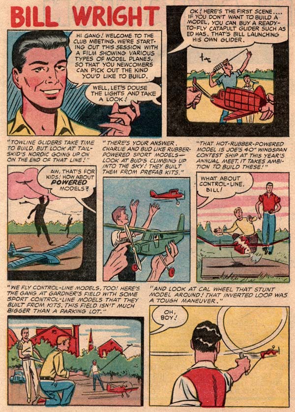 Flying Models comic book from 1954 page 8