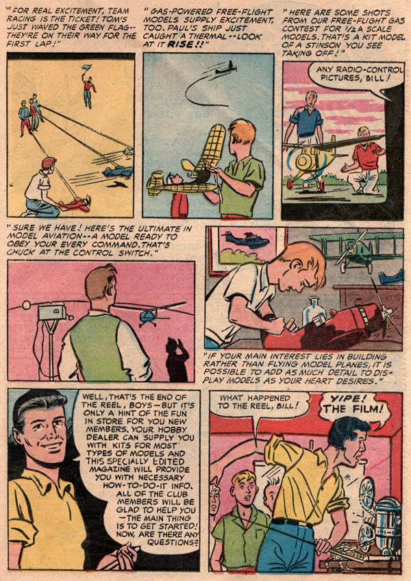 Flying Models comic book from 1954 page 9