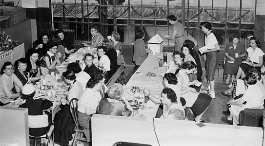 Women workers on break at American Junior plant in Oregon - 1950's