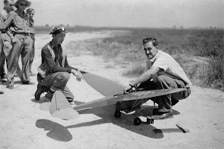 Jim Walker at the Nationals in 1941 with the R/C Winner