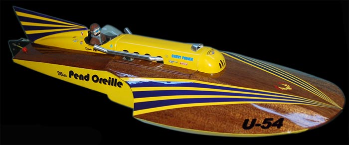 Miss Unlimited model boat by Jim Walker and American Junior