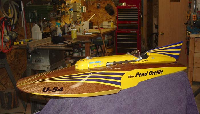 Jeff Miller built this model boat - A Miss Unlimited by American Junior Aircraft Company in Portland, Oregon