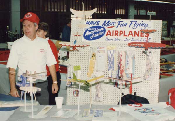 James at Frank Macy's American Junior booth in late 1980's