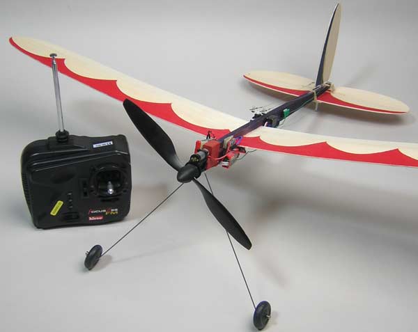 Hornet 2X ready to fly with radio control.