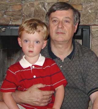 Barry and grandson that he is trying to interest in model airplanes - if only Jim Walker were still here