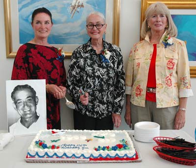 Jim Walker's daughters at the cake cutting ceremony